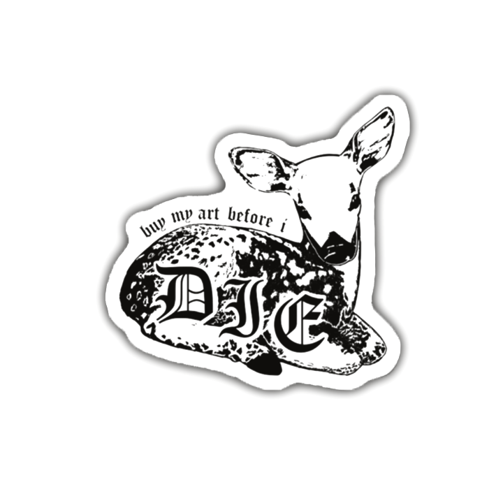 BUY MY ART DEER Sticker