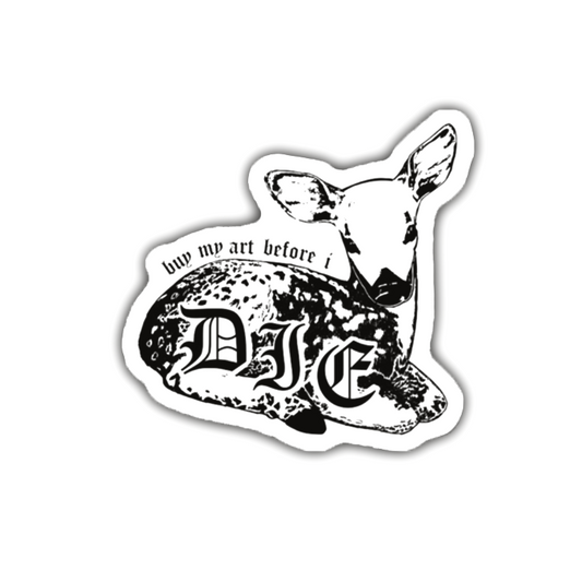 BUY MY ART DEER Sticker