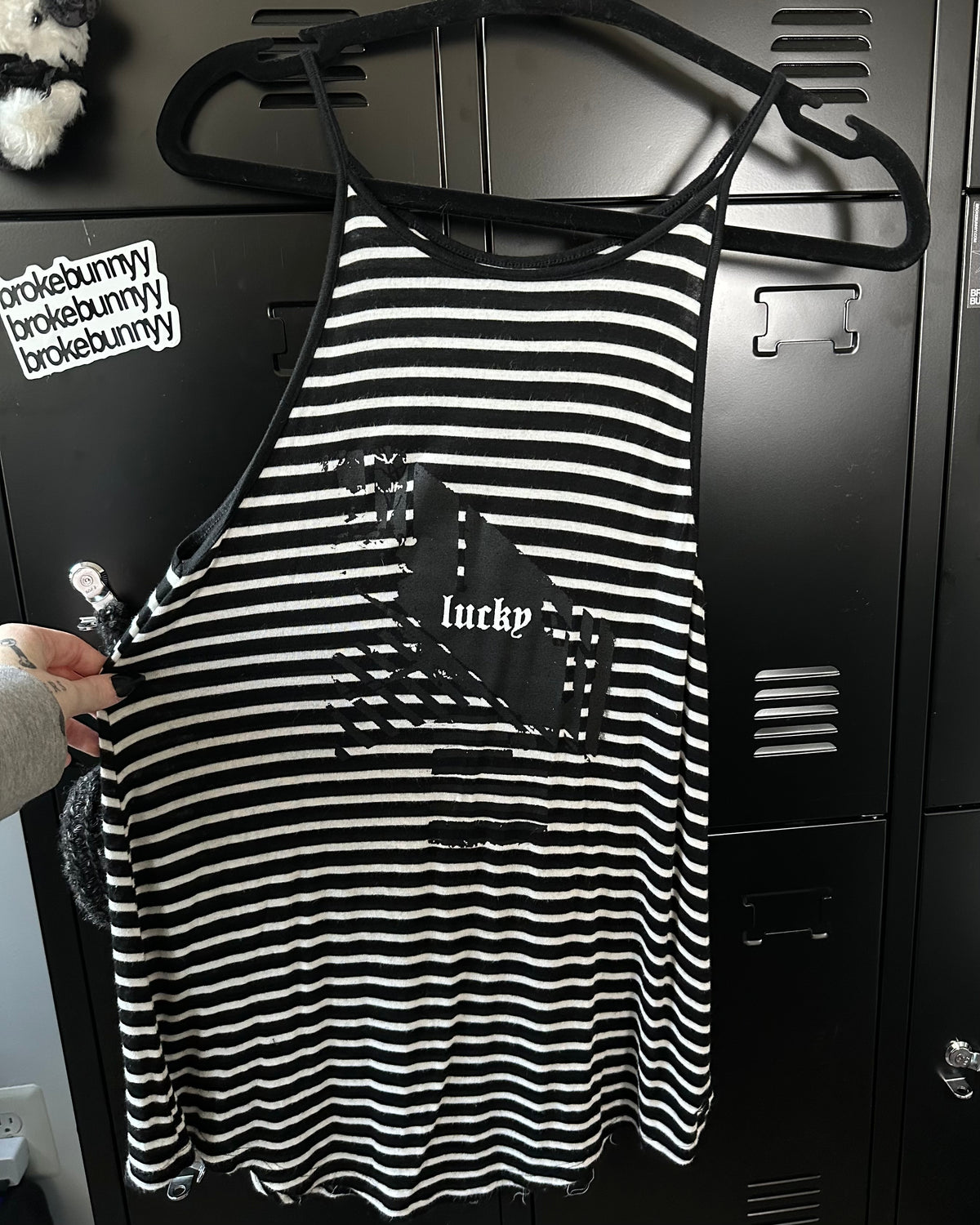 LUCKY striped tank - S