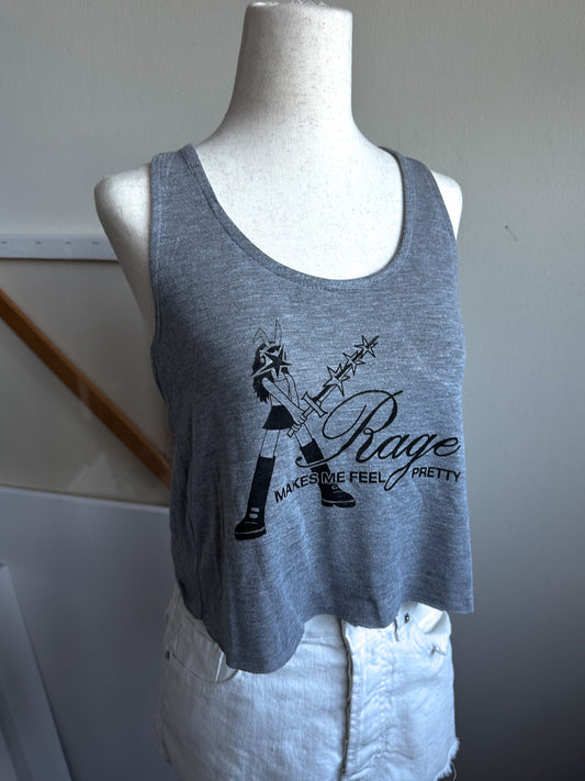 RAGE MAKES ME FEEL PRETTY Cropped Tank - XL