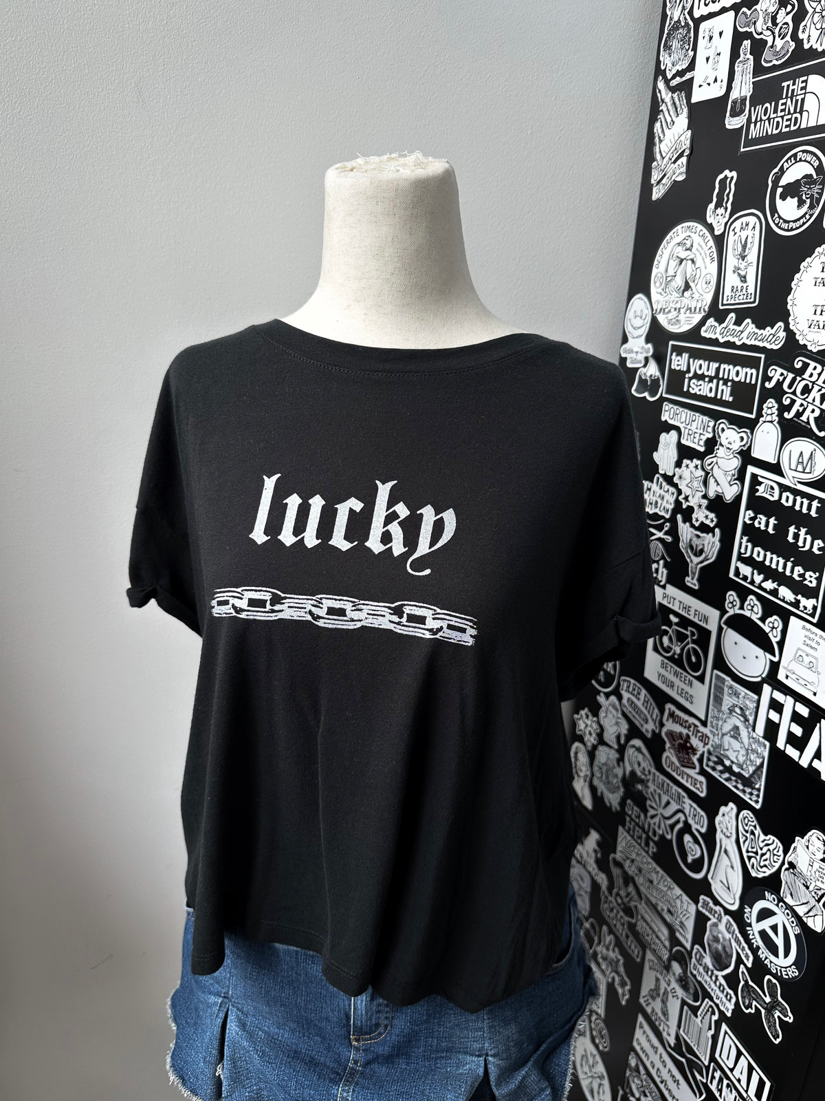 LUCKY boxy tee - S