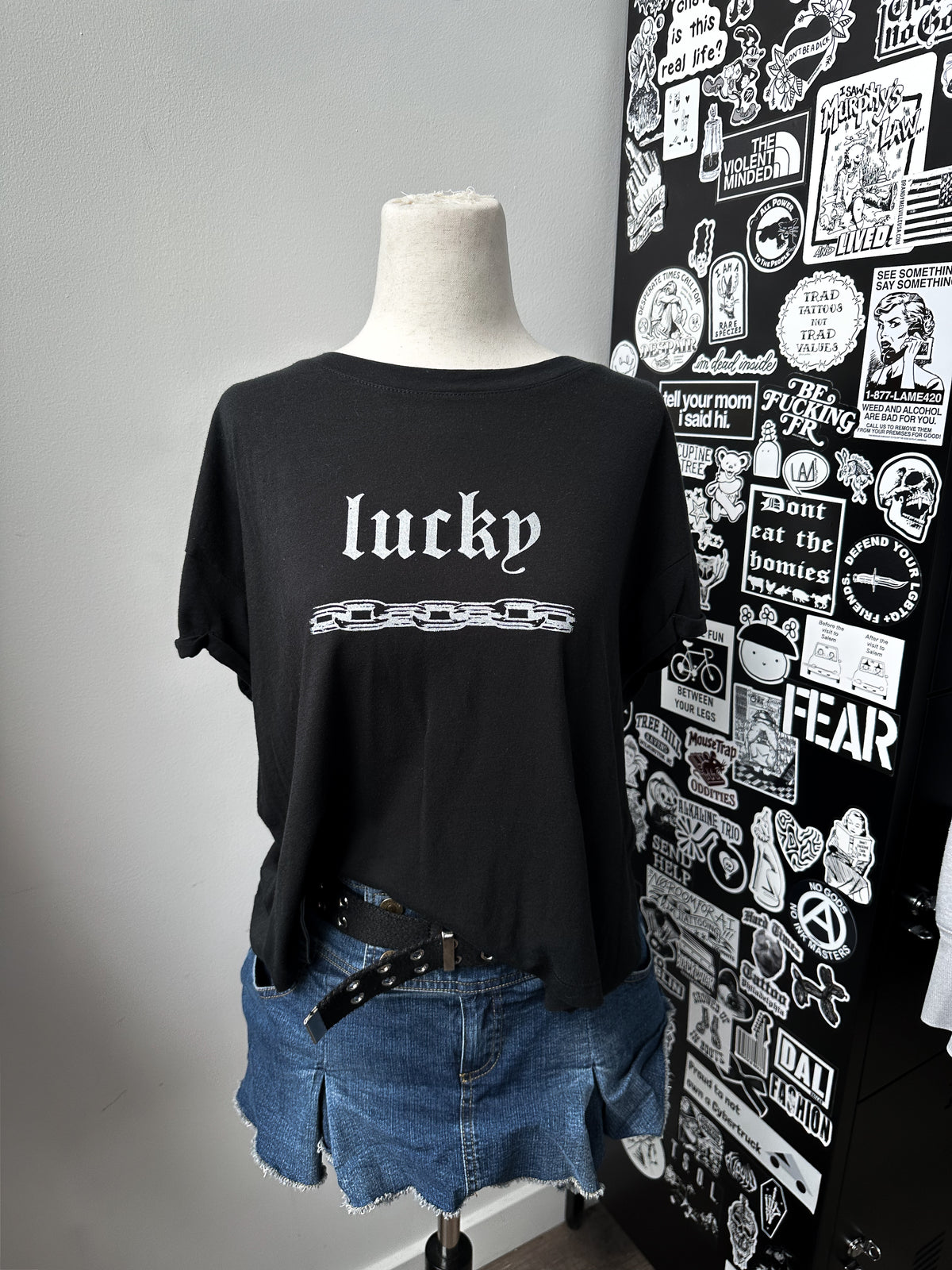 LUCKY boxy tee - S