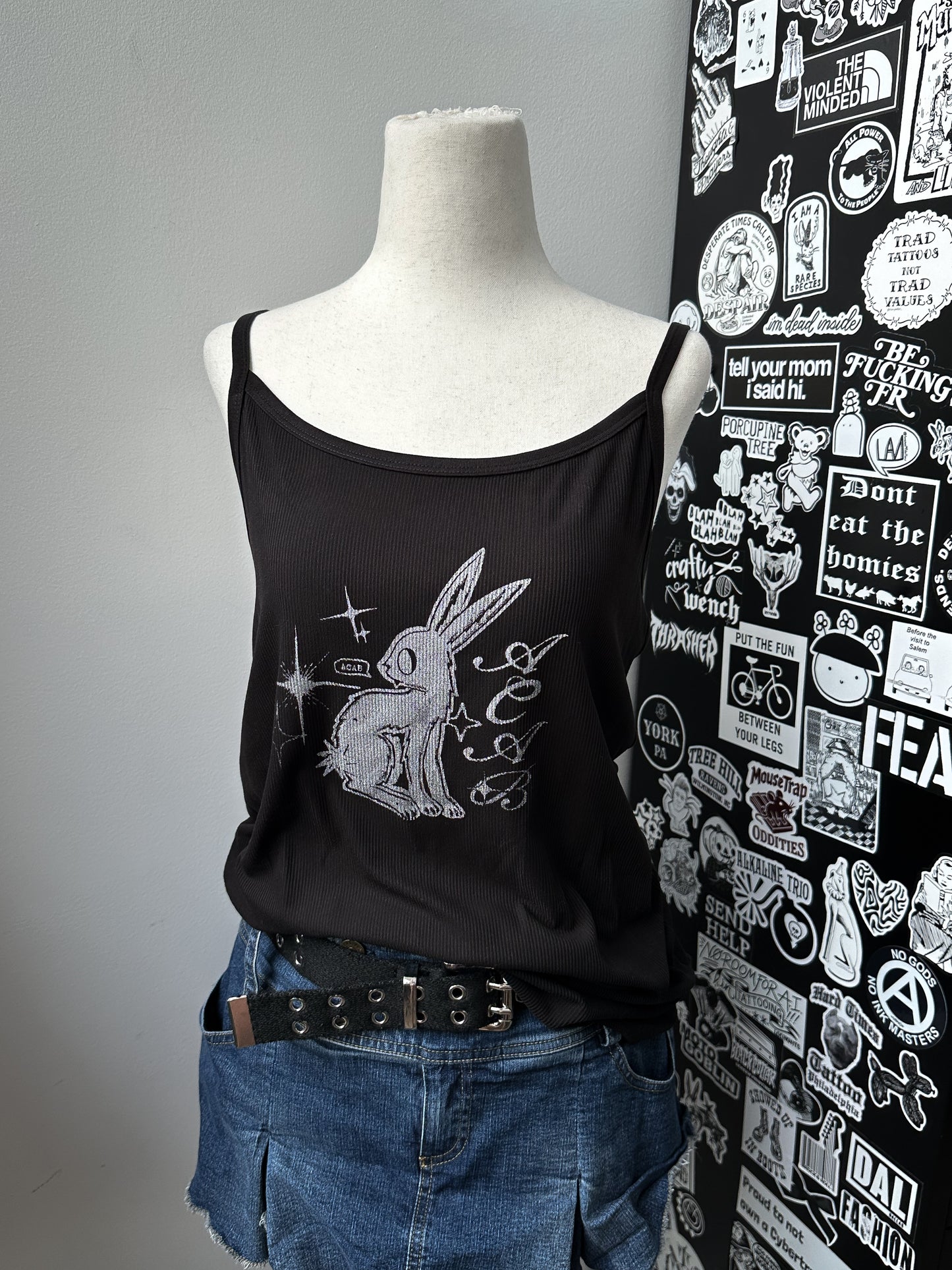 ACAB BUNNY ribbed tank - XL