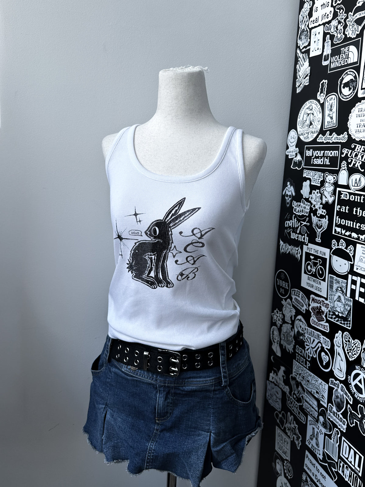 ACAB BUNNY ribbed tank - S