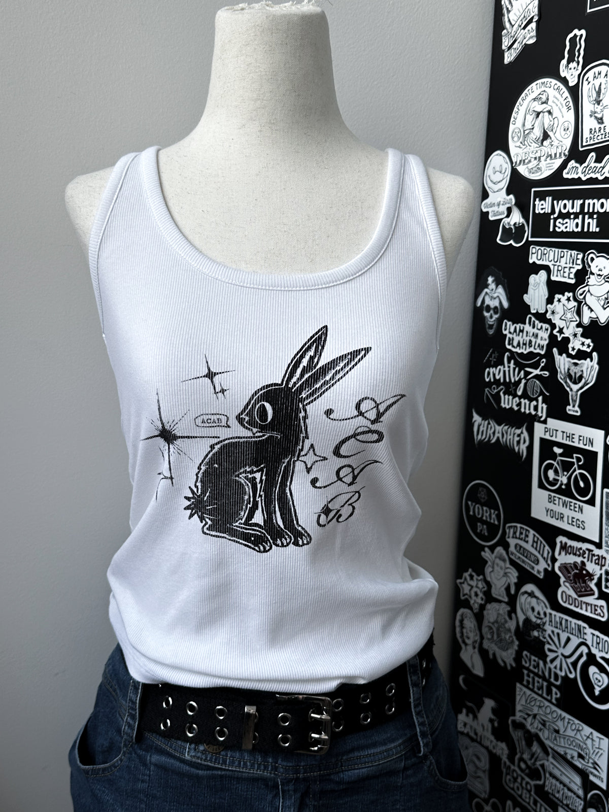 ACAB BUNNY ribbed tank - S