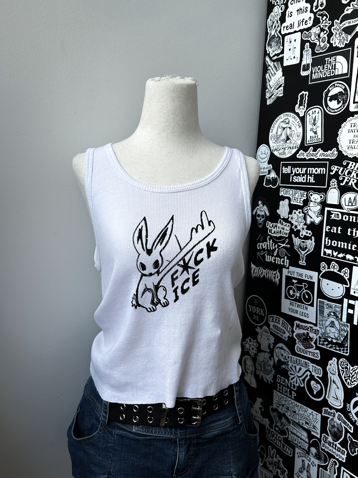 F*CK ICE ribbed tank - L