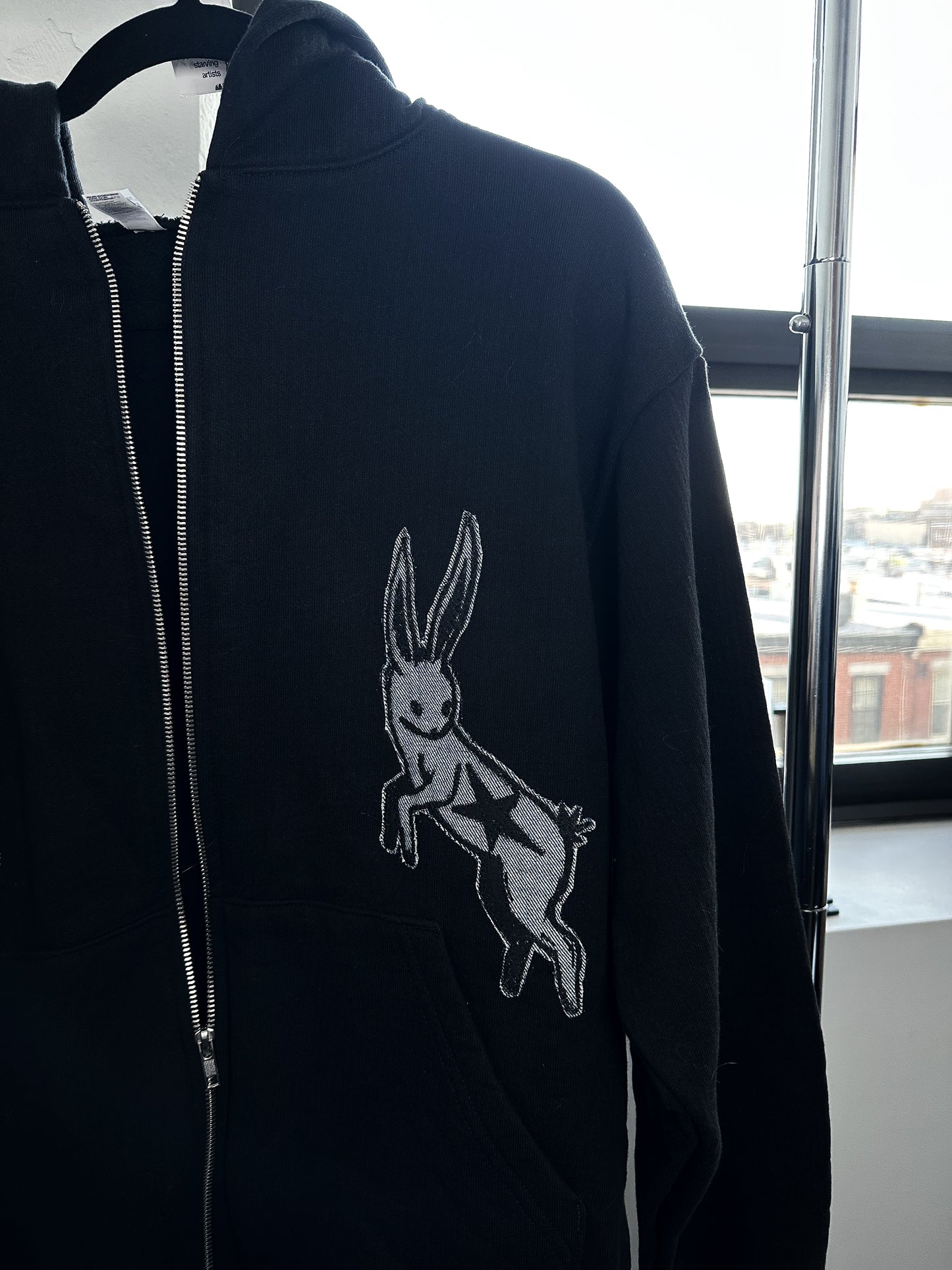 PATCHWORK BUNNIES zip hoodie - M