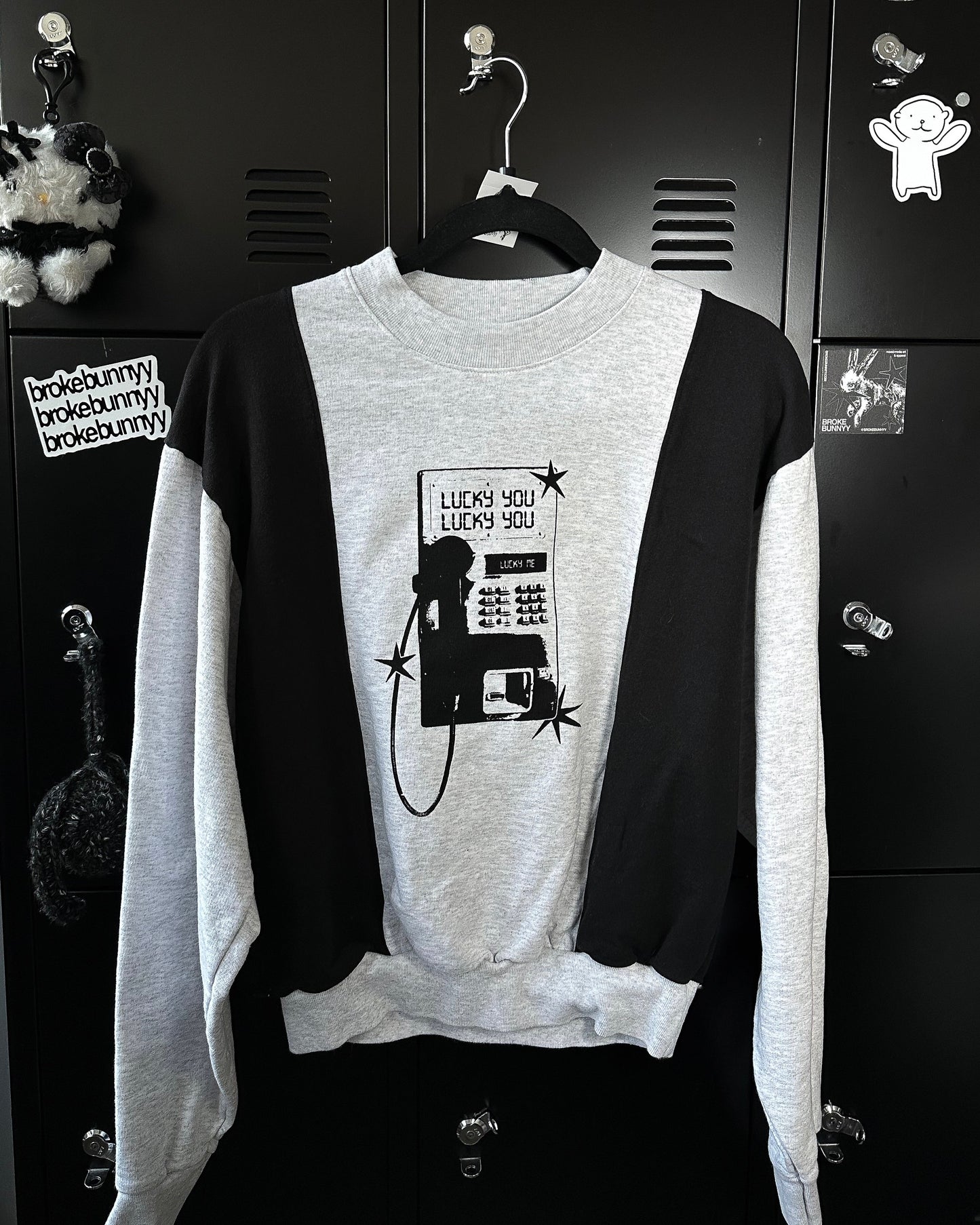 LUCKY YOU colorblock crew - S