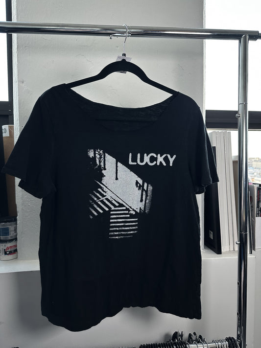 LUCKY ST cut tee - L
