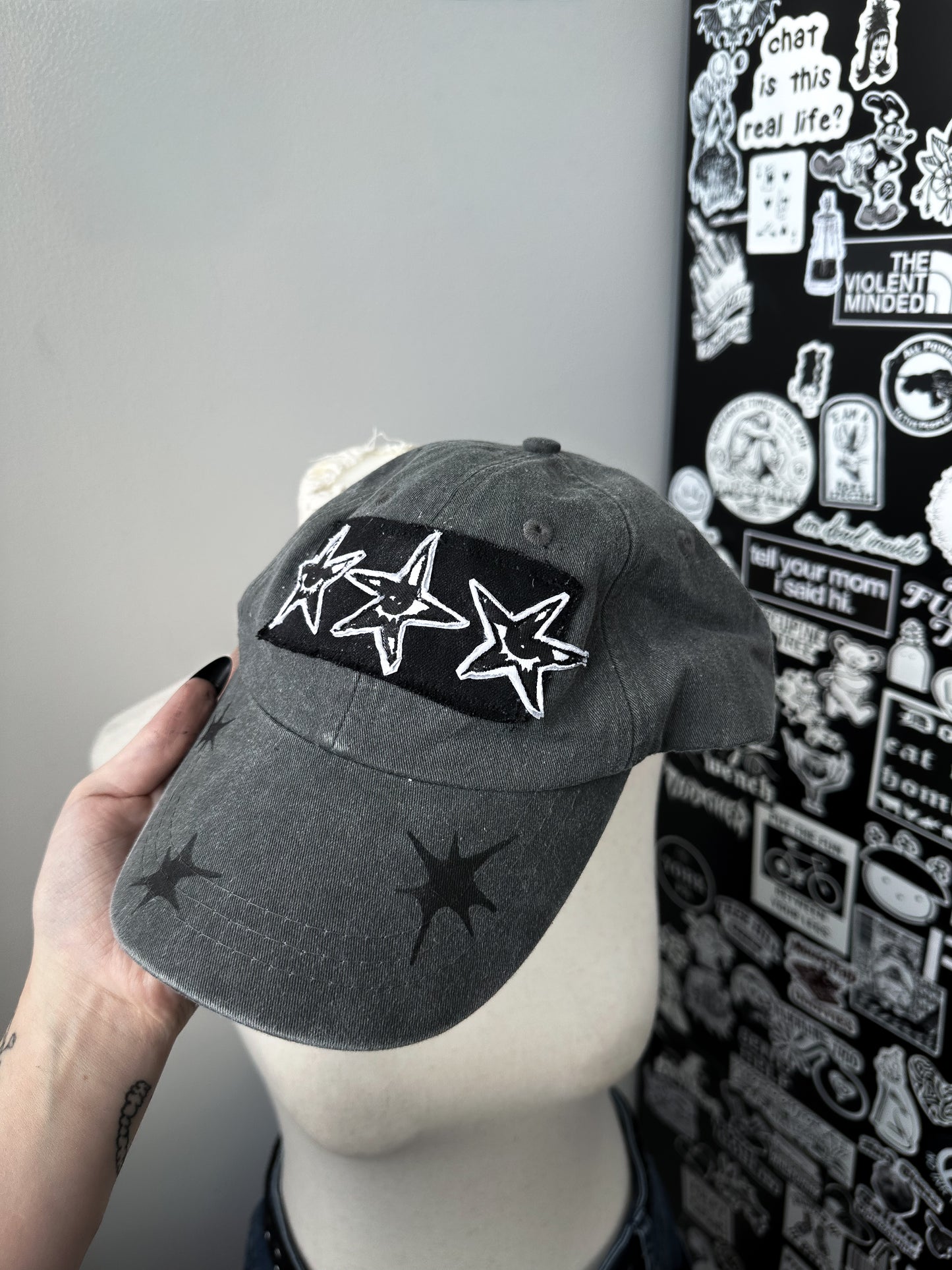 STAR EYES patchwork hat