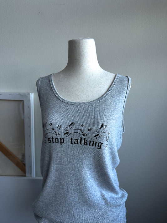 STOP TALKING Tank - XL