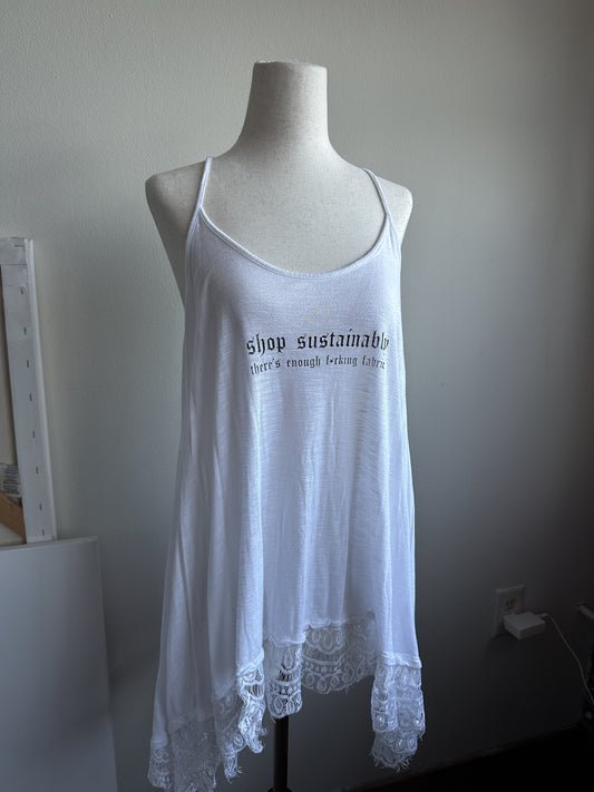 SHOP SUSTAINABLY Lace Tank - XL