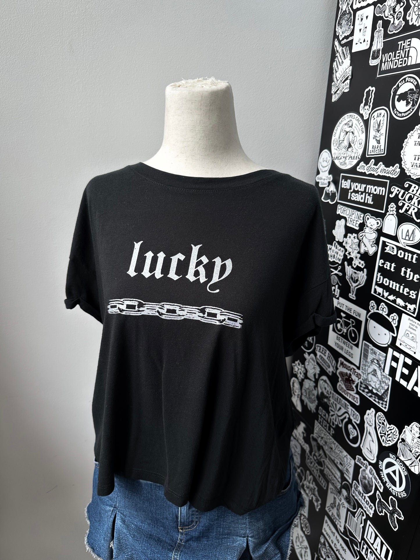 LUCKY boxy tee - S