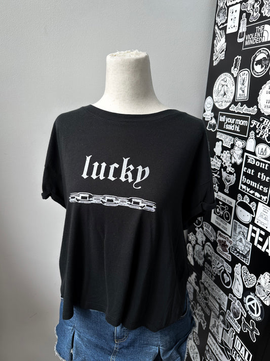 LUCKY boxy tee - S