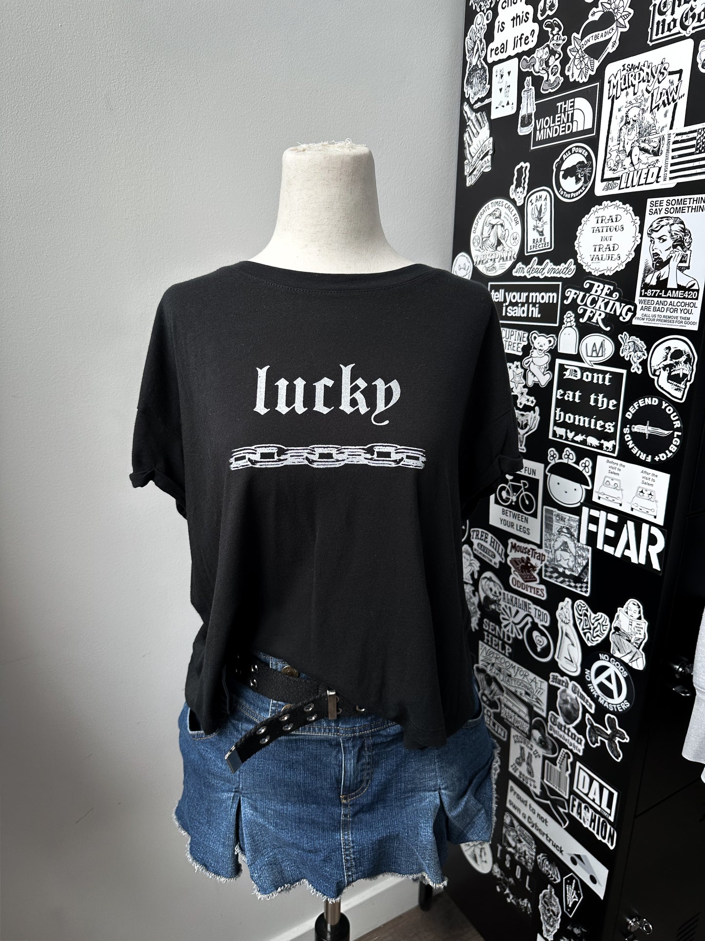 LUCKY boxy tee - S