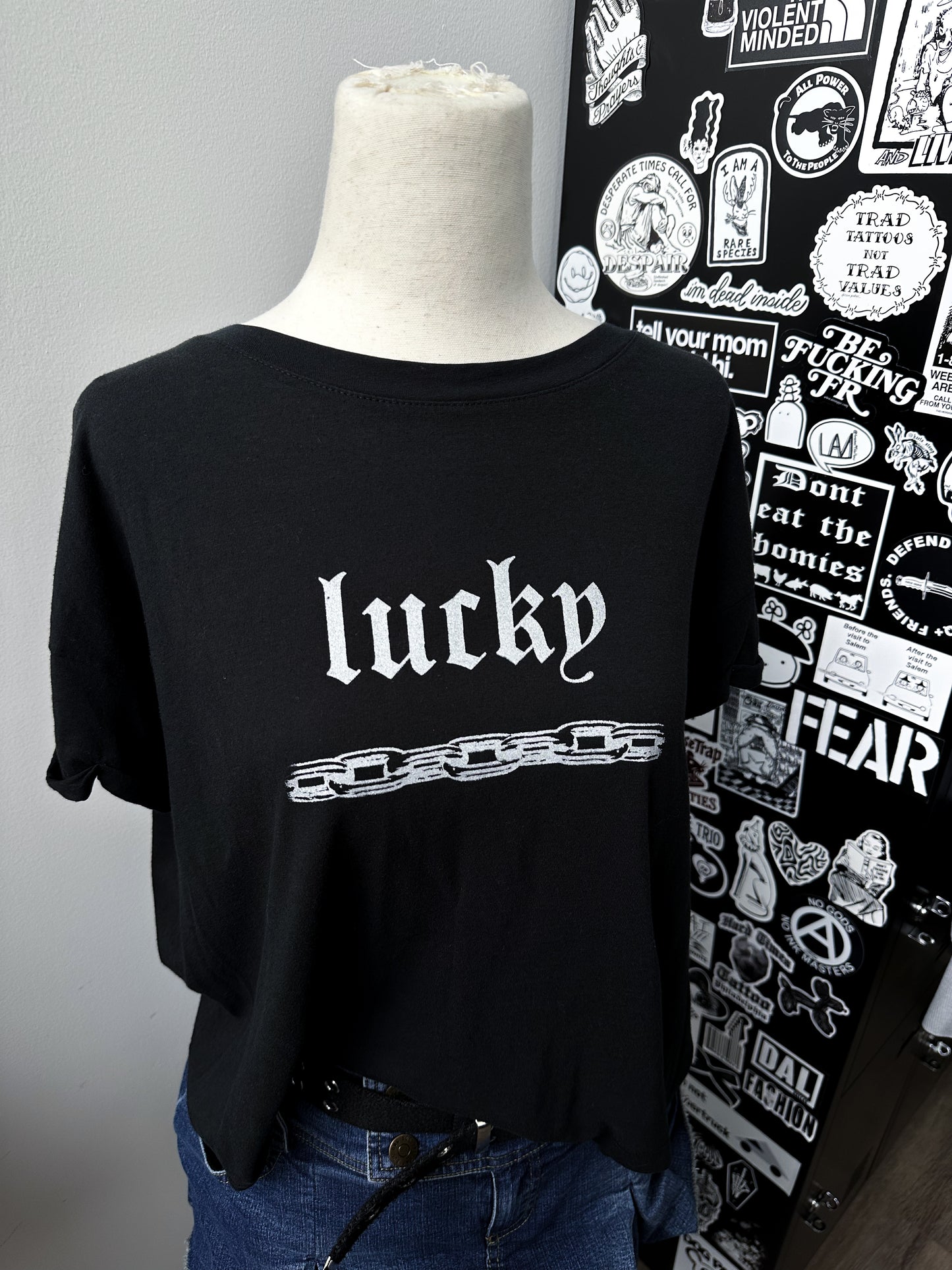 LUCKY boxy tee - S