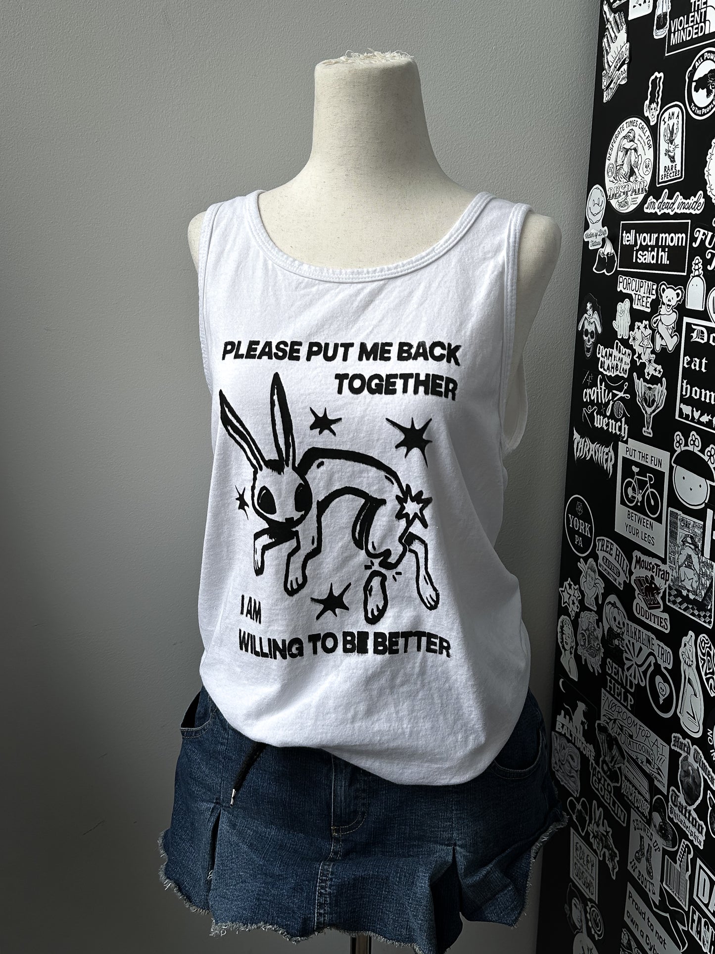 BROKEN BUNNY unisex tank - S