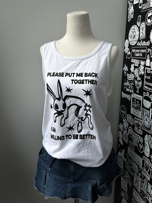 BROKEN BUNNY unisex tank - S