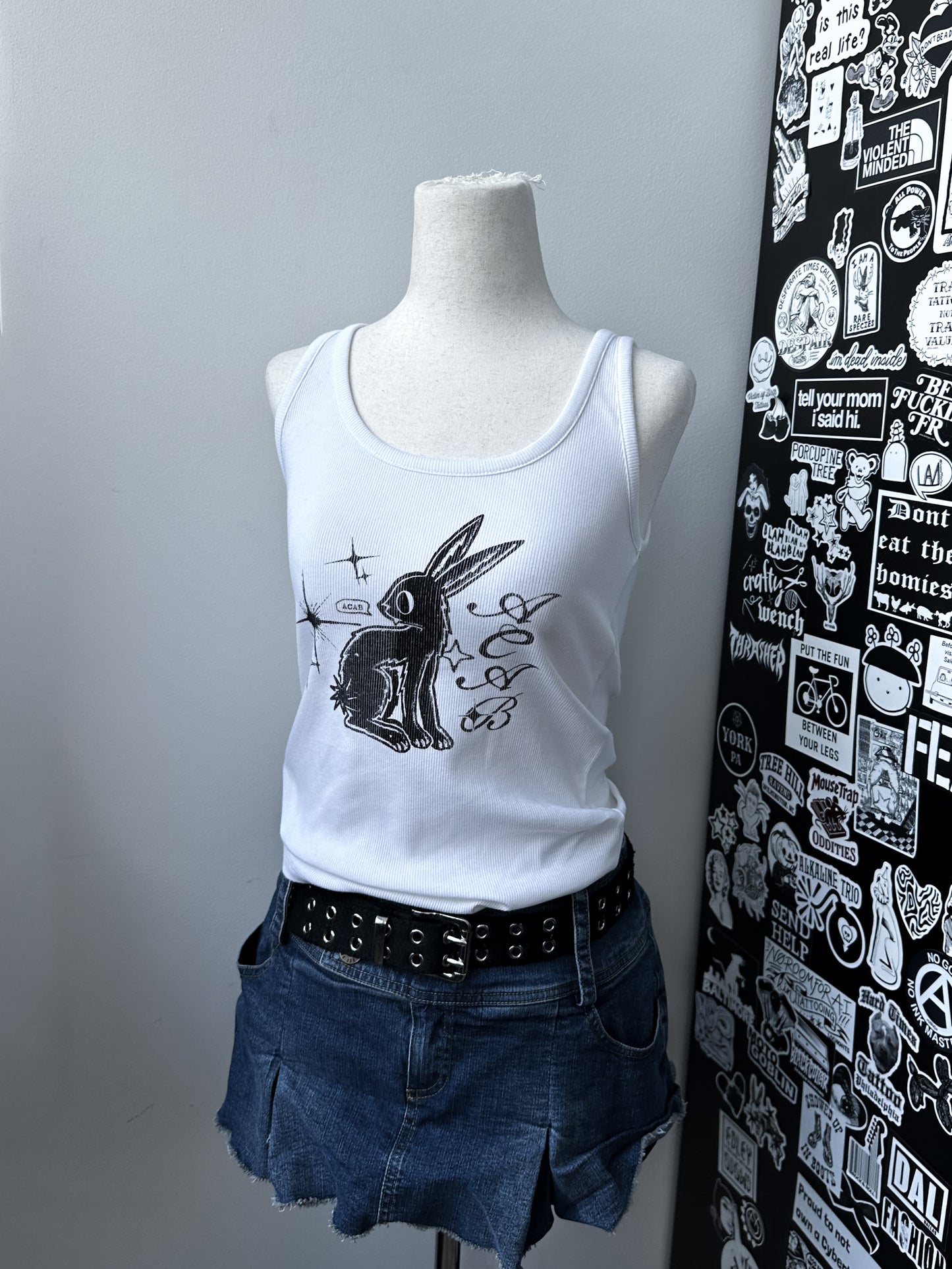 ACAB BUNNY ribbed tank - S