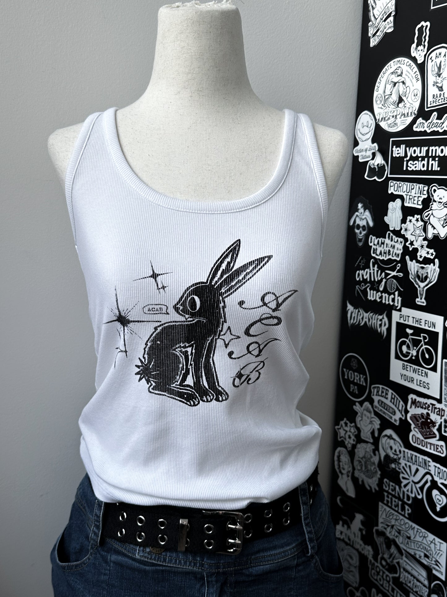 ACAB BUNNY ribbed tank - S