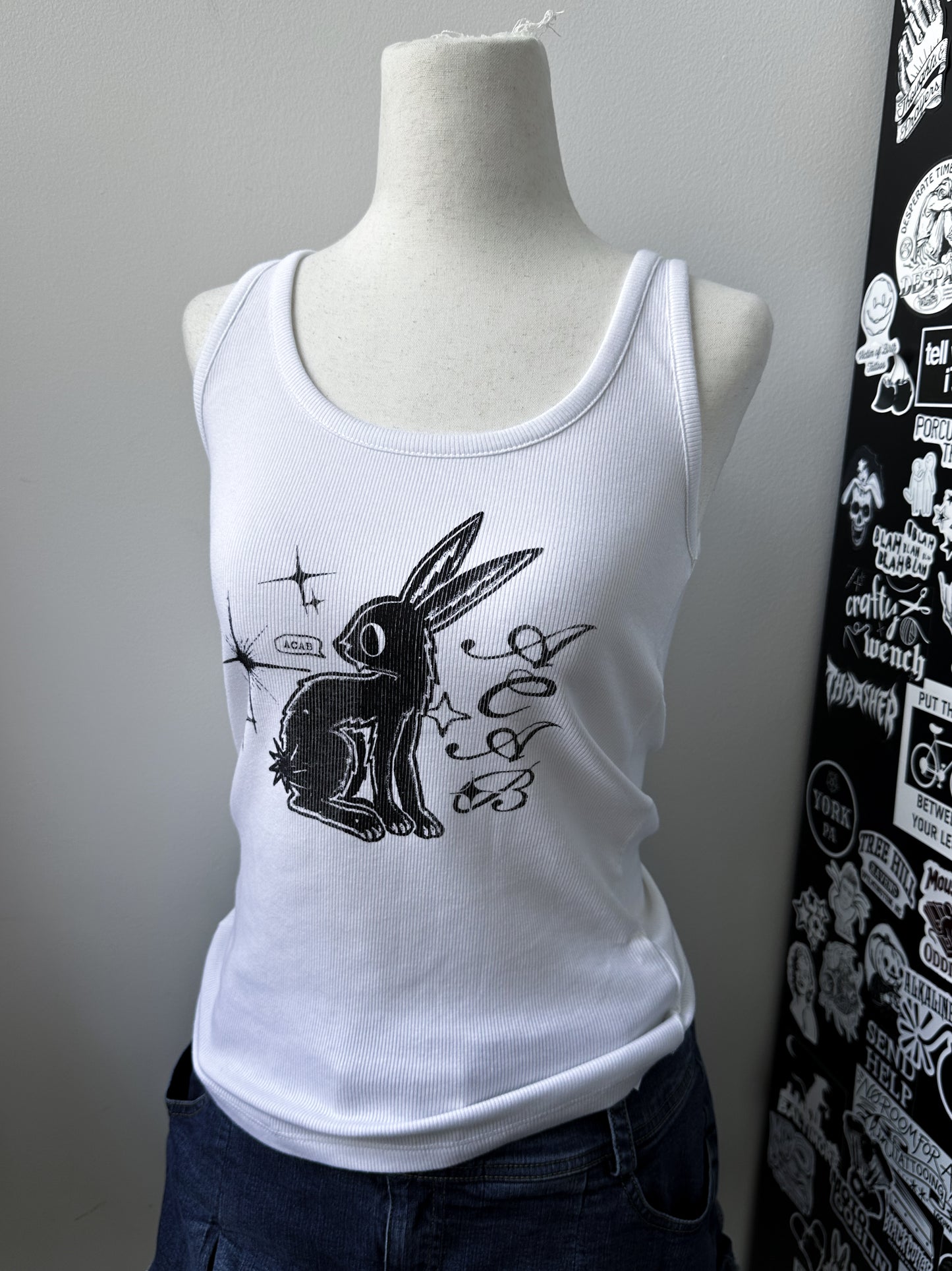 ACAB BUNNY ribbed tank - S