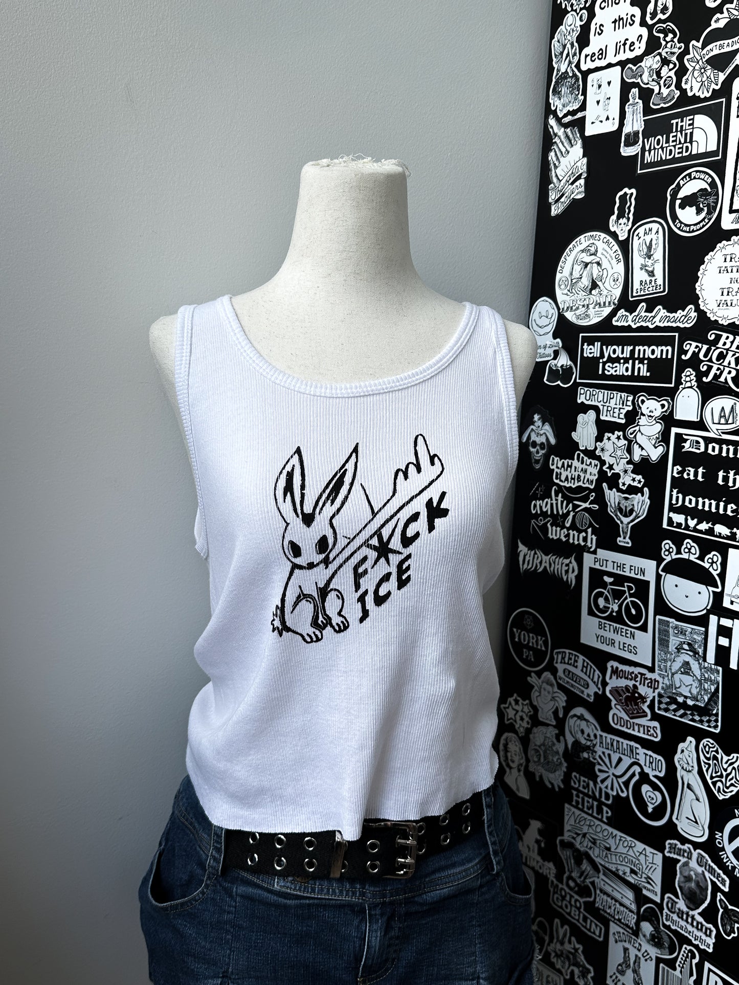 F*CK ICE ribbed tank - L