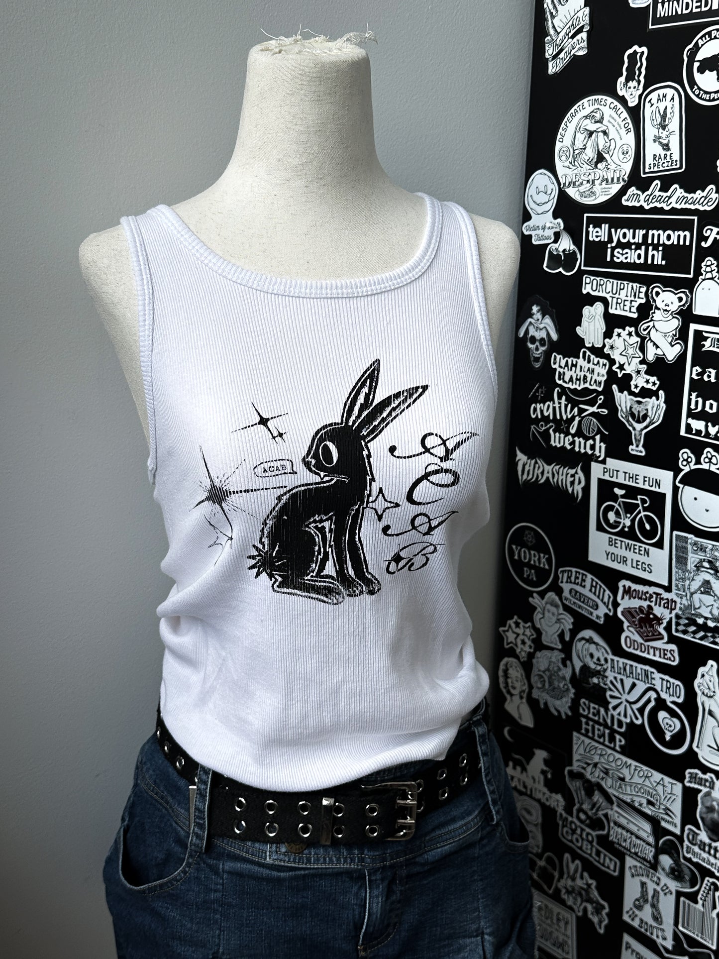 ACAB BUNNY ribbed tank - M